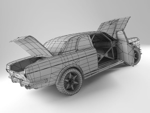 gaz 24 muscle car 3D Model