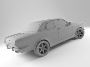 gaz 24 muscle car 3D Model