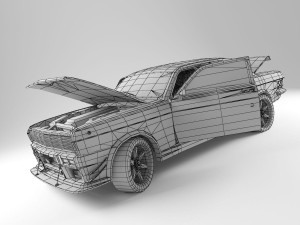gaz 24 muscle car 3D Model