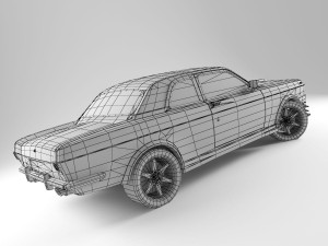 gaz 24 muscle car 3D Model