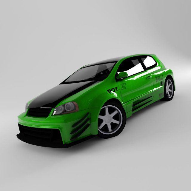 volkswagen golf 5 3D Model .c4d .max .obj .3ds .fbx .stl .blend 