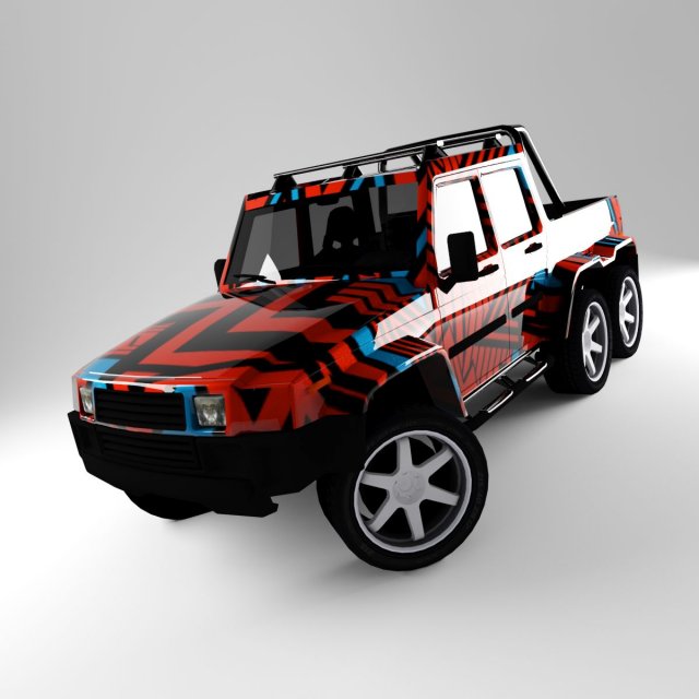 h2 6x6 Model 3D .c4d .max .obj .3ds .fbx .stl .blend 