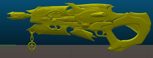 widowmaker huntress rifle 3D 프린트 모델 .c4d .max .obj .3ds .fbx .stl .blend 