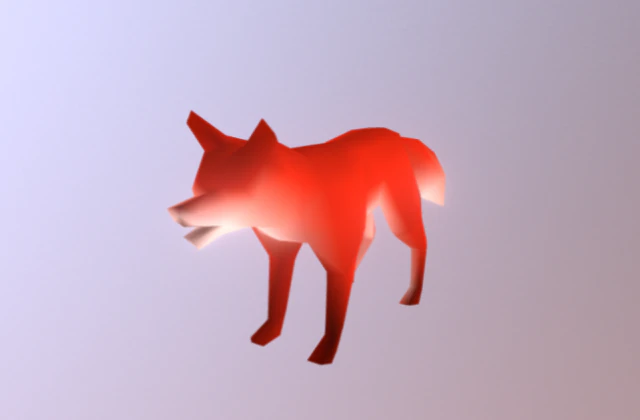 fox low poly vertex paint 3D Model .c4d .max .obj .3ds .fbx .stl .blend 