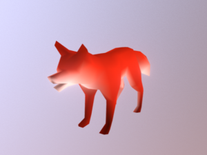 fox low poly vertex paint 3D Model