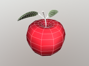 apple 3d low poly Modelo 3D