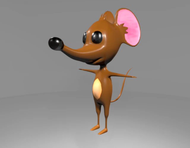 rato de desenho animado Modelo 3D .c4d .max .obj .3ds .fbx .stl .blend 