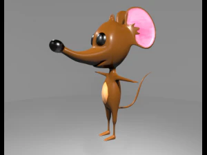 rato de desenho animado Modelo 3D