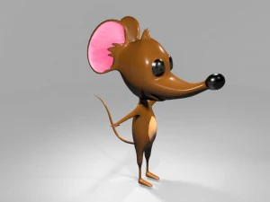 rato de desenho animado Modelo 3D
