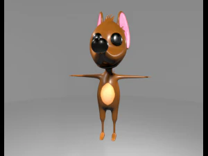 rato de desenho animado Modelo 3D