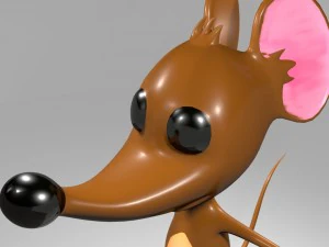 rato de desenho animado Modelo 3D