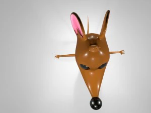 rato de desenho animado Modelo 3D