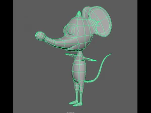 rato de desenho animado Modelo 3D