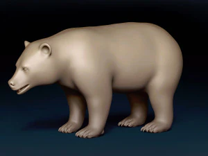 Black Bear Base Mesh 3D Model