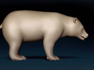 Black Bear Base Mesh 3D Model