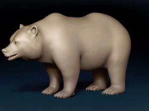 ヒグマベースメッシュ 3Dモデル