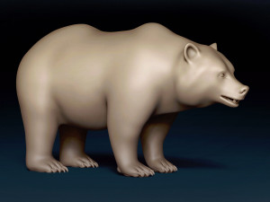 Brown Bear Base Mesh Modelo 3D
