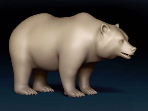 ヒグマベースメッシュ 3Dモデル