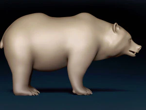 ヒグマベースメッシュ 3Dモデル