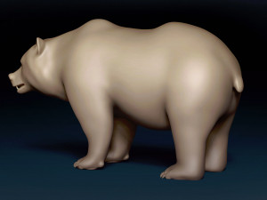 Brown Bear Base Mesh Modelo 3D