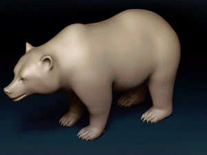 ヒグマベースメッシュ 3Dモデル