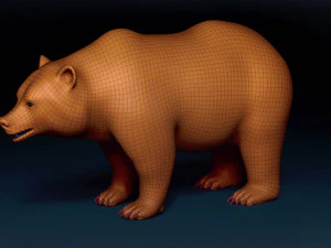 ヒグマベースメッシュ 3Dモデル