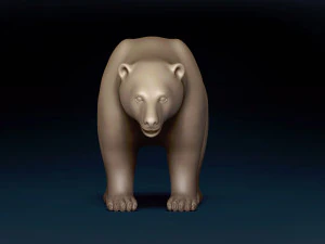 Malha Base Urso Polar Modelo 3D