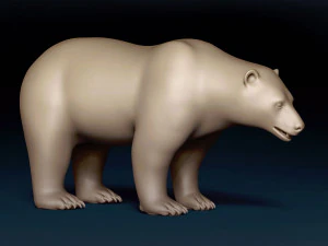 Malha Base Urso Polar Modelo 3D