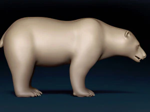 Malha Base Urso Polar Modelo 3D