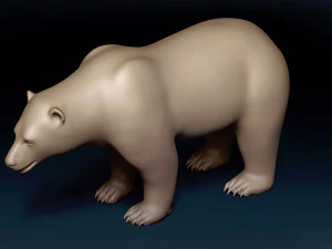 Malha Base Urso Polar Modelo 3D