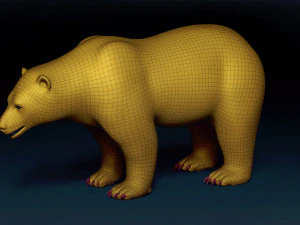 Malha Base Urso Polar Modelo 3D