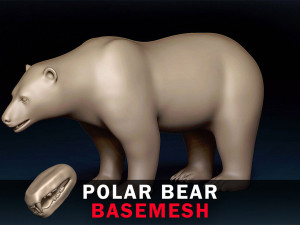 Polar Bear Base Mesh 3D Model