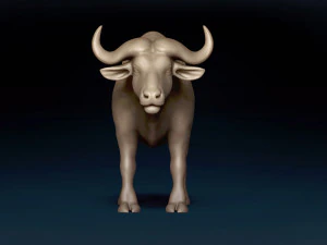 African Buffalo Base Mesh 3D Model