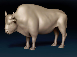 American Bison Base Mesh 3D Model