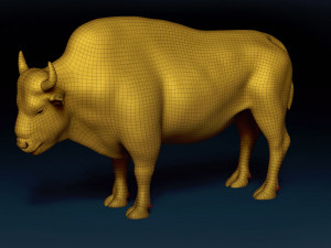 American Bison Base Mesh 3D Model