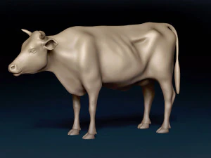 Cow Base Mesh 3D Model