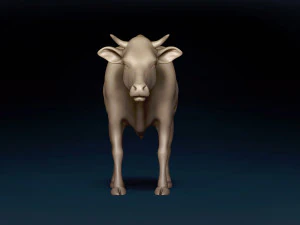 Cow Base Mesh 3D Model