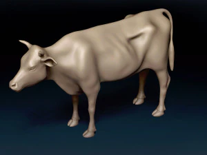Cow Base Mesh 3D Model