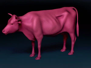 Cow Base Mesh 3D Model