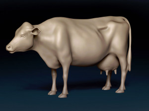 Dairy Cow Base Mesh 3D Модель