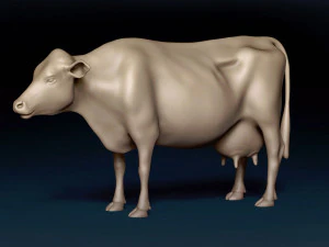 Dairy Cow Base Mesh 3D Model