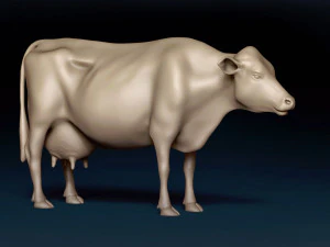 Dairy Cow Base Mesh 3D Model