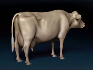 Dairy Cow Base Mesh 3D Model