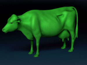 Dairy Cow Base Mesh 3D Модель