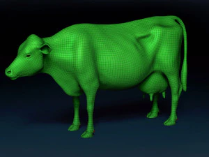 Dairy Cow Base Mesh 3D Model