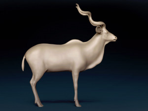 Kudu Antelope Base Mesh 3D-Modell