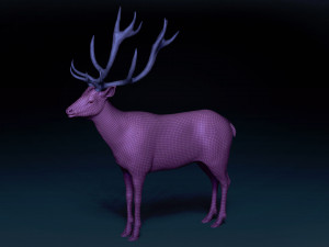 Red Deer Base Mesh Modèle 3D