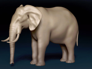 Elephant Base Mesh 3D Модель