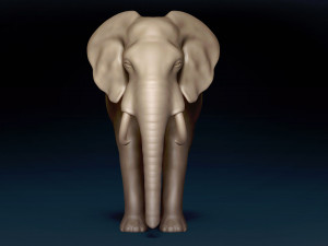 Elephant Base Mesh 3D Модель
