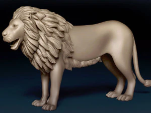 Malha Base Le&atilde;o Modelo 3D